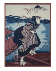 Geisha - tapestry after Utagawa Kuniyoshi